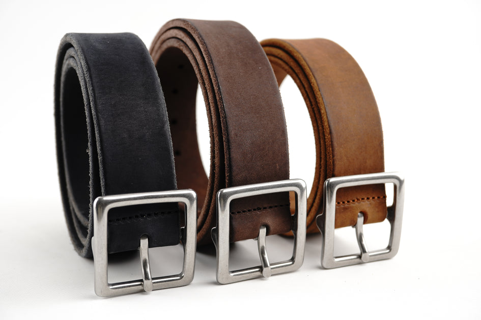 One-Piece Leather, Stainless Steel Buckle – United Leather New York