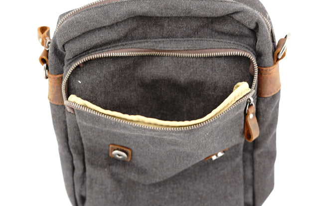 Small Messenger Bag w/ Leather Cover