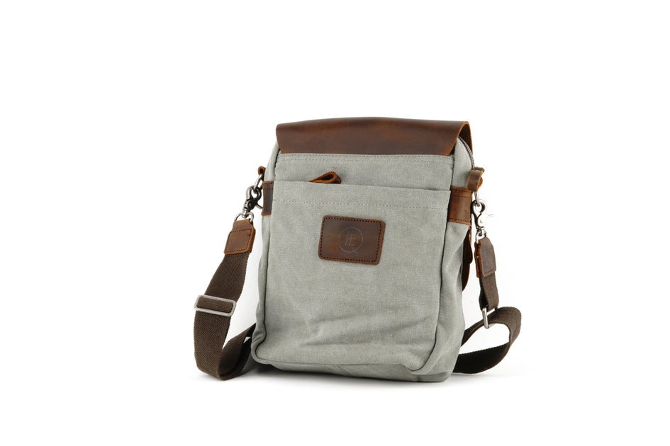 Medium Canvas Messenger Bag w/ Leather Cover – United Leather New York