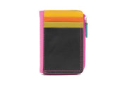 Small Card Wallet w/ Zipper - Multicolor