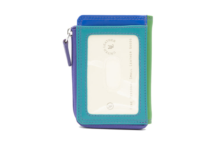 Small Card Wallet w/ Zipper - Multicolor