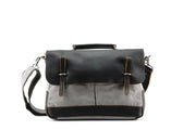 Messenger Bag w/ Leather Flap - Pullover Straps