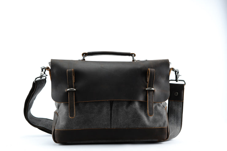 Messenger Bag w/ Leather Flap - Pullover Straps – United Leather