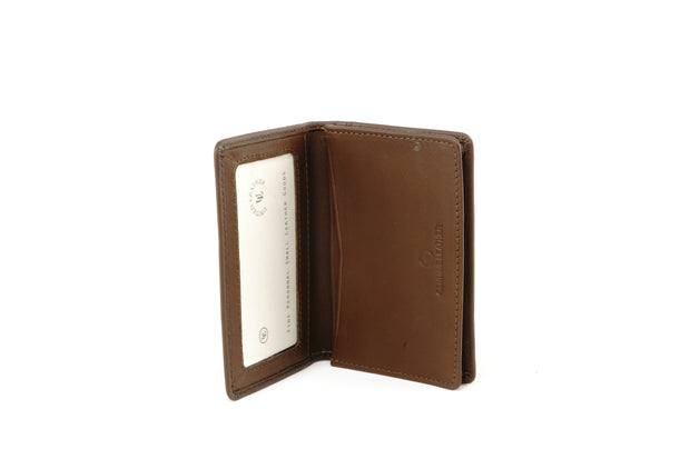 Leather Cardholder with ID Window and Expandable Card Slot