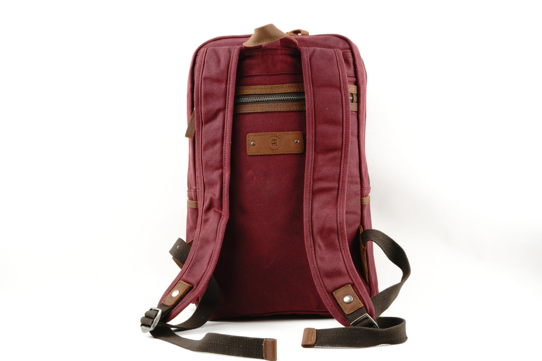 canvas leather backpack zipper Waxed Canvas Backpack with 4 Zipper Openings, 100% Waterproof Canvas